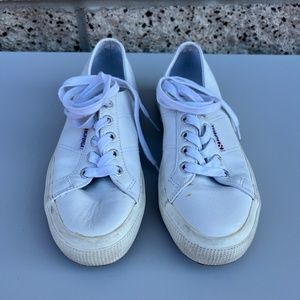 White Superga Tennis Shoes - 36